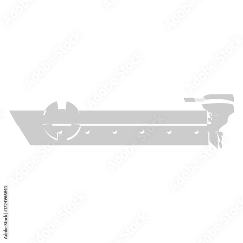 Icon Fishing boat shadow