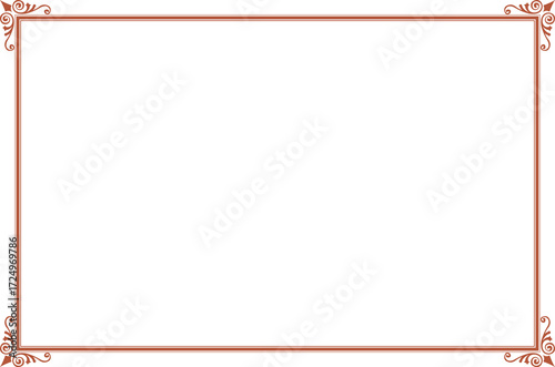 Wallpaper Mural Elegant Vintage Red-Brown Decorative Frame. Set 1012
 Torontodigital.ca