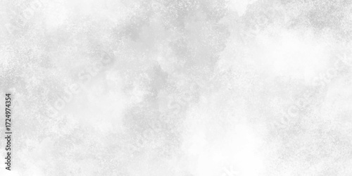 White and gray grunge wall and smoke, cloud texture. gray smoke and fog design texture overlays. hand painted vector on watercolor texture. white paper texture and gray wall background.