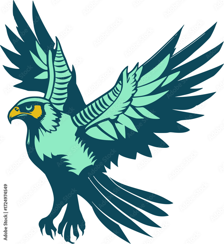 Fototapeta premium Flying Eagle Illustration for Graphic Design