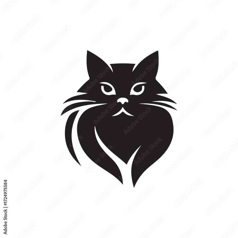 Fototapeta premium Vector Design Icon logo cat