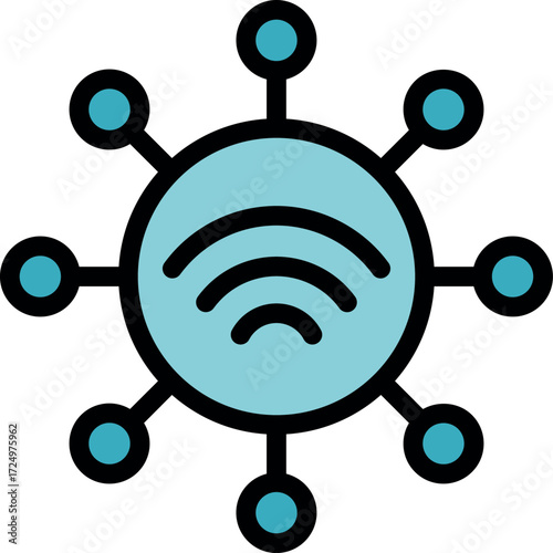 Wireless network distributing data to multiple devices, ensuring seamless communication and connectivity