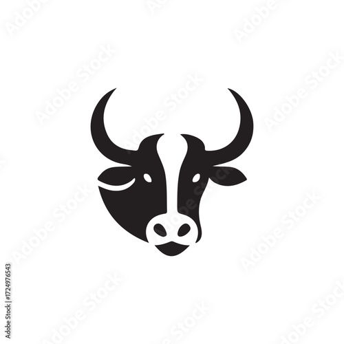 Vector Design Icon logo cow