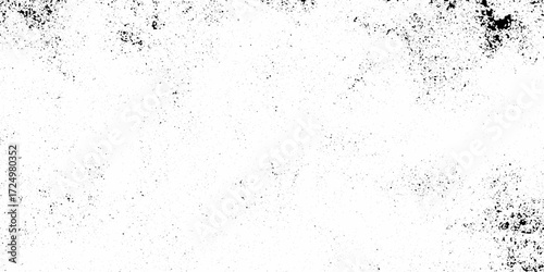 White, black dust overlay distress grungy grain, noise effect paint wall. small particles of debris and dust. crack and scratch dust paint concrete wall. subtle halftone grunge urban texture vector.