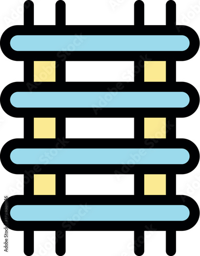Electrical grid icon representing power distribution, connecting lines, and supplying energy
