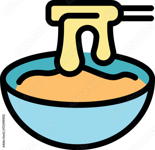 Whisk dripping batter into bowl, preparing ingredients for baking