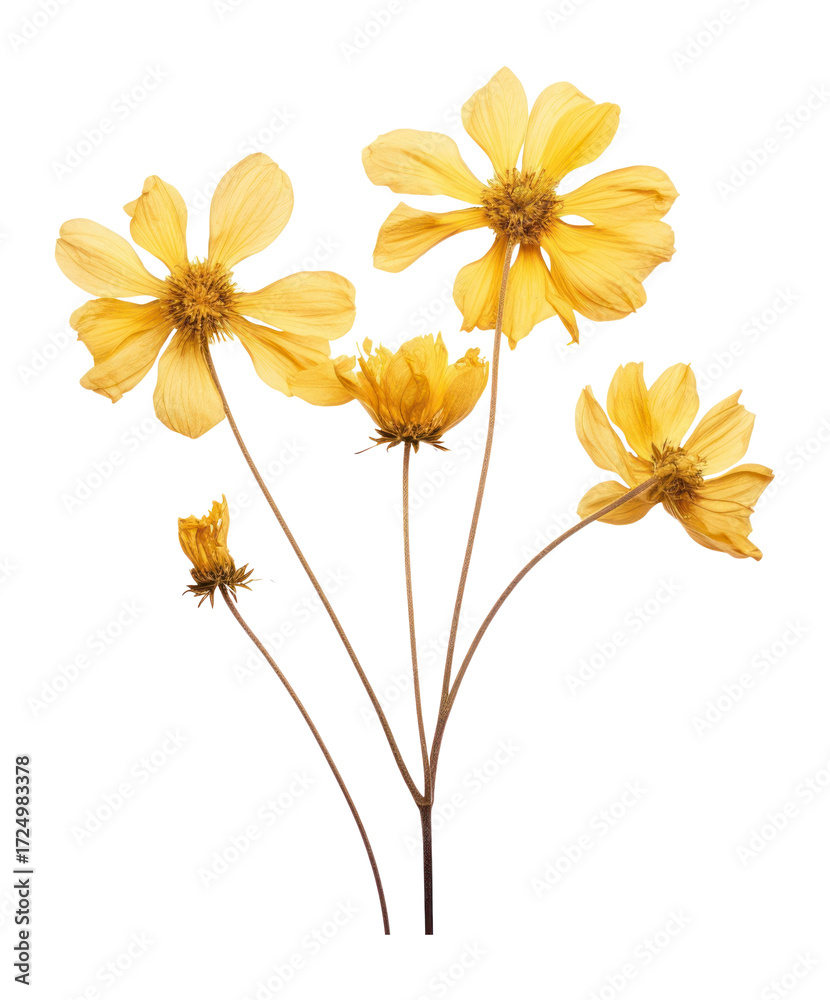 Fototapeta premium PNG Yellow flower flowers petals yellow flowers.