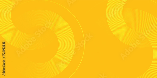 Abstract yellow abstract background with circular shapes composition art