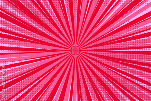 Pop art background for poster or book in light Pink color. flat comics style design with halftone dots.
