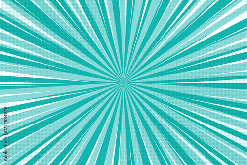 Pop art background for poster or book in light Green color. flat comics style design with halftone dots.