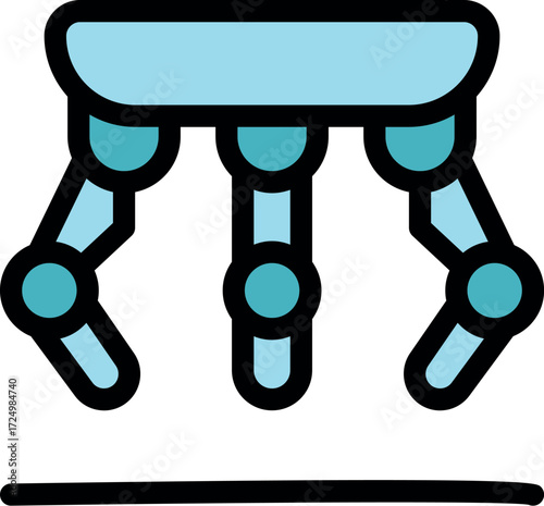 Robotic legs moving on a line, symbolizing progress in artificial intelligence and automation