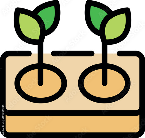 Seedlings growing in seed starting tray, symbolizing new life and growth