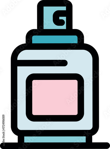 Hair spray bottle with a pump dispenser, ideal for styling and hair care