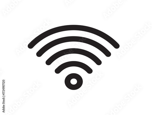 Creative Wifi Symbol Logo Minimal Line Art Vector Illustration