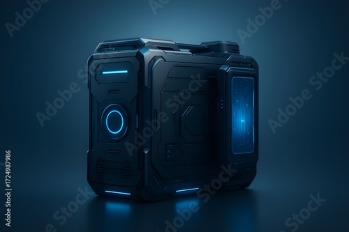 Advanced Industrial Tech Box with Integrated Displays