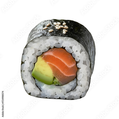 sushi on a white background