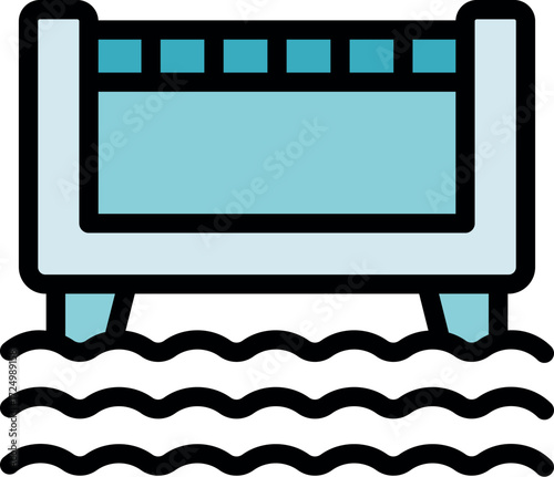 Baby crib submerged by flood waters illustrating flood damage, insurance, and climate change concepts