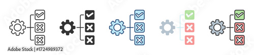 Production Priorities Icon Set Multiple Style Collection