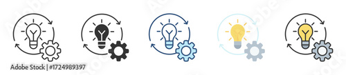 Creative Cycle Icon Set Multiple Style Collection