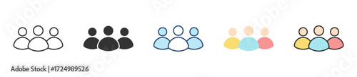 Employee Icon Set Multiple Style Collection