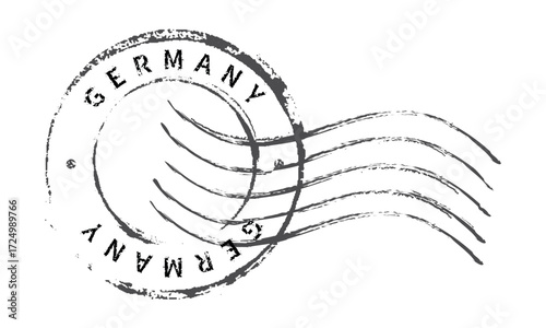 Postage stamp Germany. Rubber postal stamp. Vintage vector illustration in grunge style.