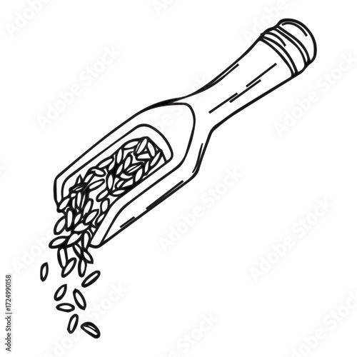 Rice Scoop Illustration