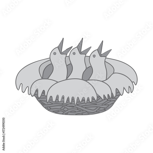 Bird Nest Illustration