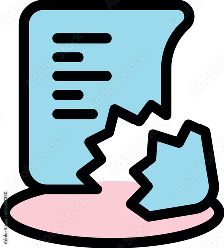 Conceptual illustration representing destroying an official document, hiding information or eliminating evidence