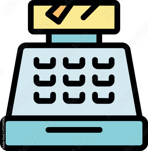 Electronic cash register processing a payment with check scanning technology, ideal for retail and point of sale concepts