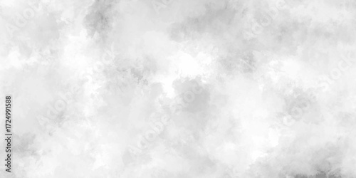 White and gray grunge wall and smoke, cloud texture. gray smoke and fog design texture overlays. hand painted vector on watercolor texture. white paper texture and gray wall background.