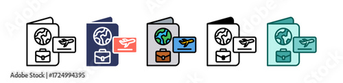 Business Visa multiple icon