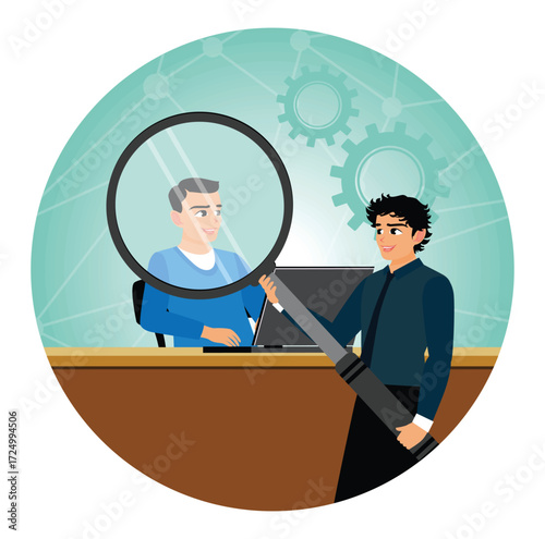 Managers supervise and monitor employee performance.