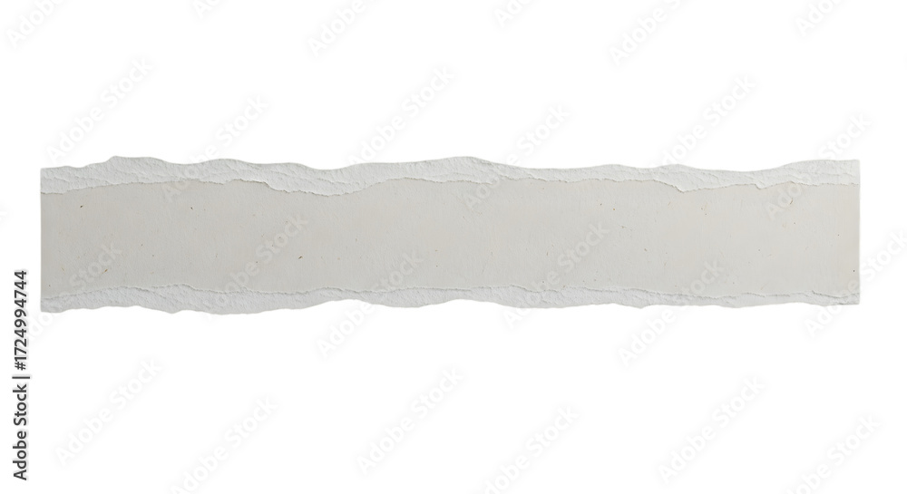 Obraz premium ripped white paper strip texture on black background