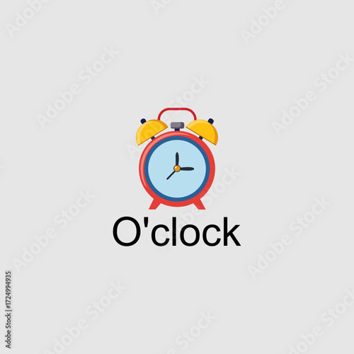 red and blue alarm clock