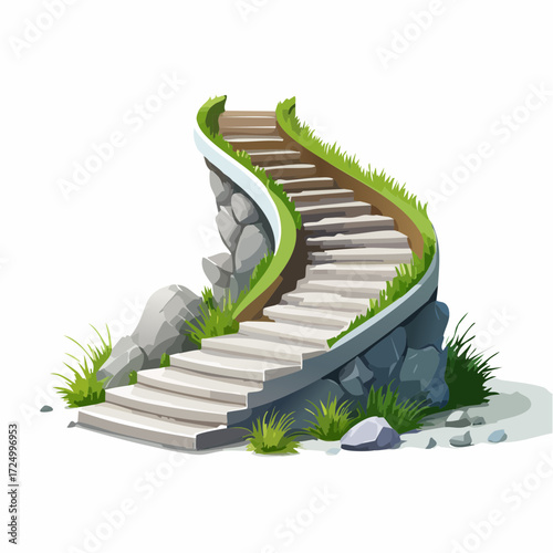 3d rendered illustration of a staircase