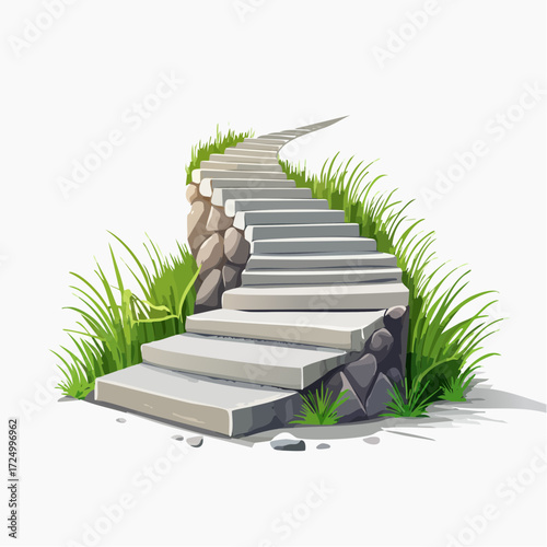 3d rendered illustration of a staircase