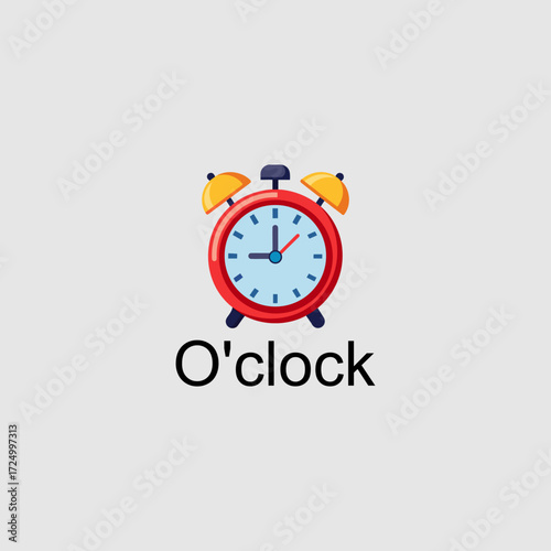 red and blue alarm clock