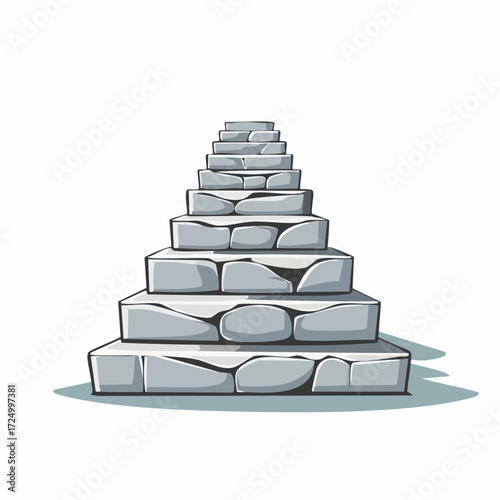 3d rendered illustration of a stone staircase
