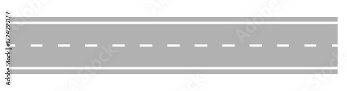 Top-Down View of Road Illustration – Flat Vector Design for Traffic, Urban Planning, and City Map Concepts
（上から見た道路のイラスト。フラットベクターデザインで交通、都市計画、街マップのコンセプトに最適。）