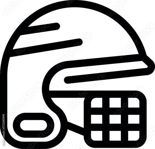 Hockey helmet ensuring player safety with its protective visor during a fast paced game