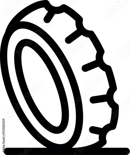 Close up of an off road tire rolling smoothly, emphasizing its robust construction and deep tread designed for challenging terrains