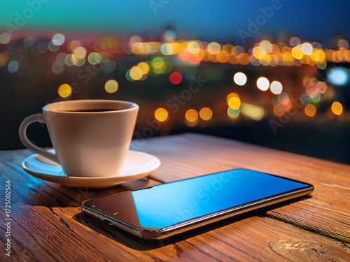 Lifestyle moment with coffee and phone teaching emotional awareness in digital age
