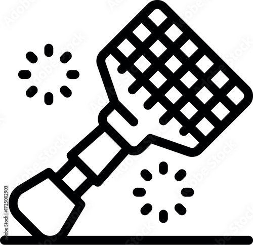 Electric fly swatter is eliminating insects, providing pest control and hygiene