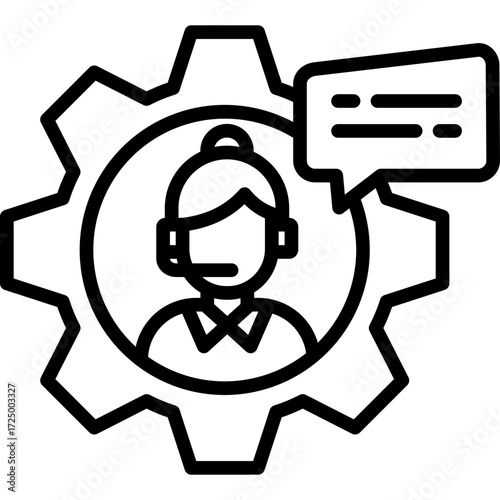 Customer Service Skills line icon