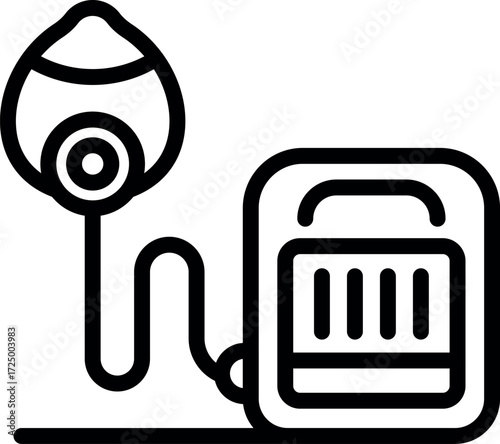 Fetal doppler connected to a device measuring baby heartbeat during pregnancy