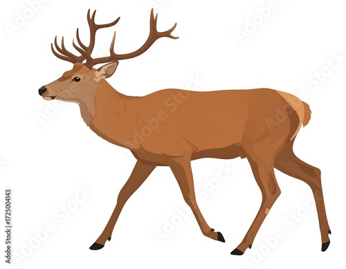 Majestic Deer in Motion.