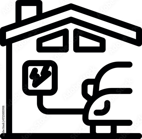 Electric vehicle charging at home, symbolizing sustainable transportation and eco friendly lifestyle