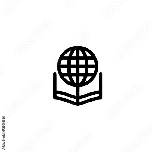Open book and globe design expressing learning across borders culture and worldwide education