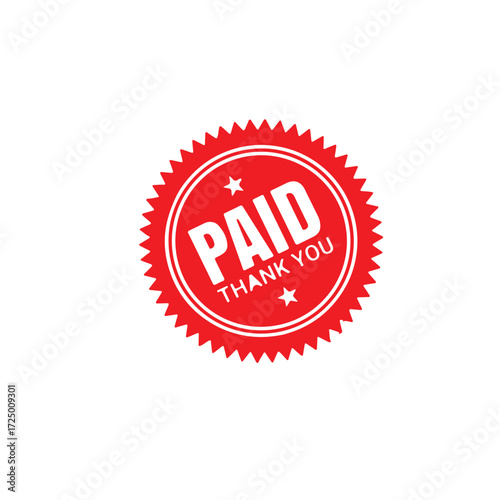 Paid circle sicker label