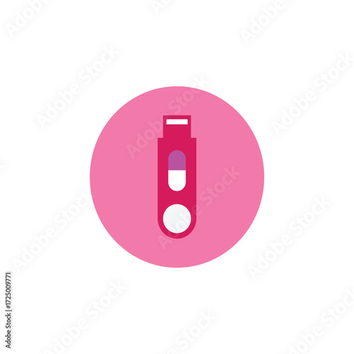  pregnancy test icon flat design.